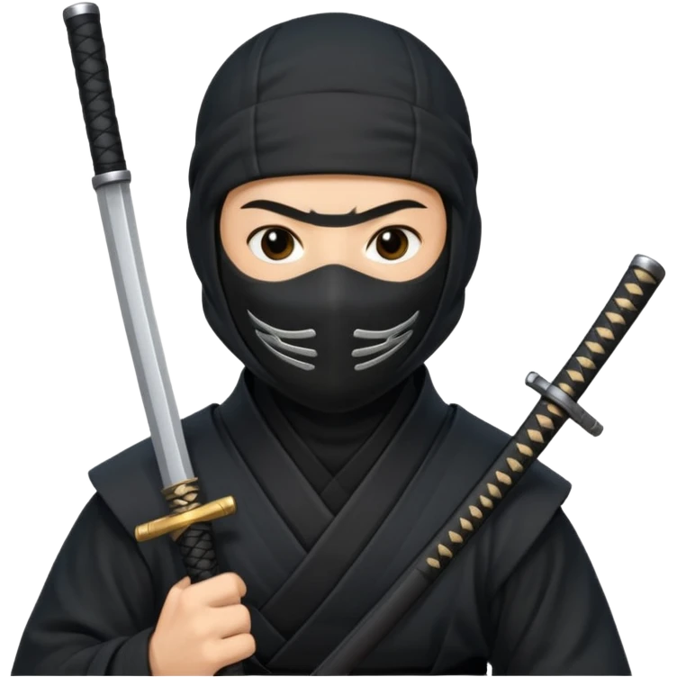 ninja with text emoji