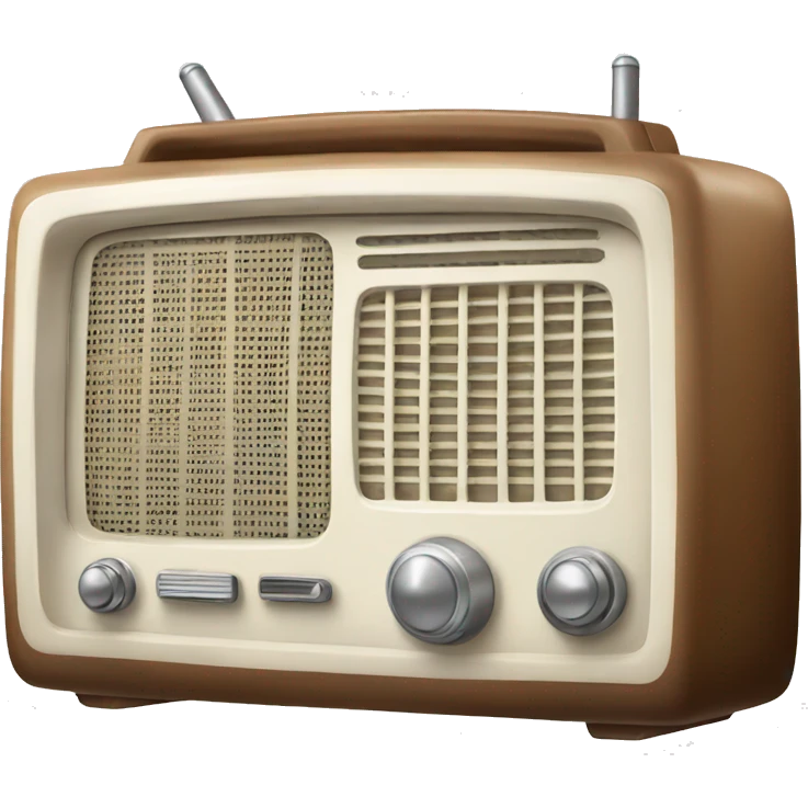 white vintage radio receiver emoji