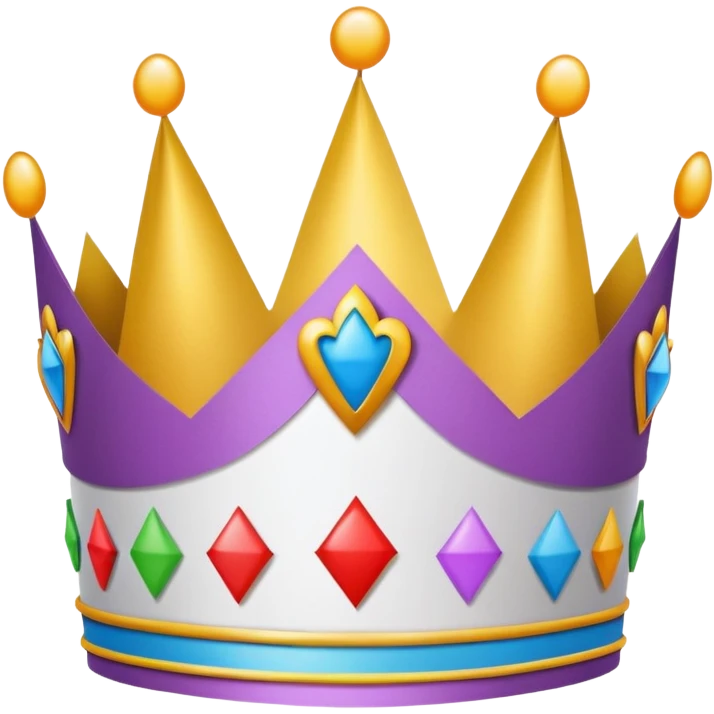 Paper Birthday crown emoji