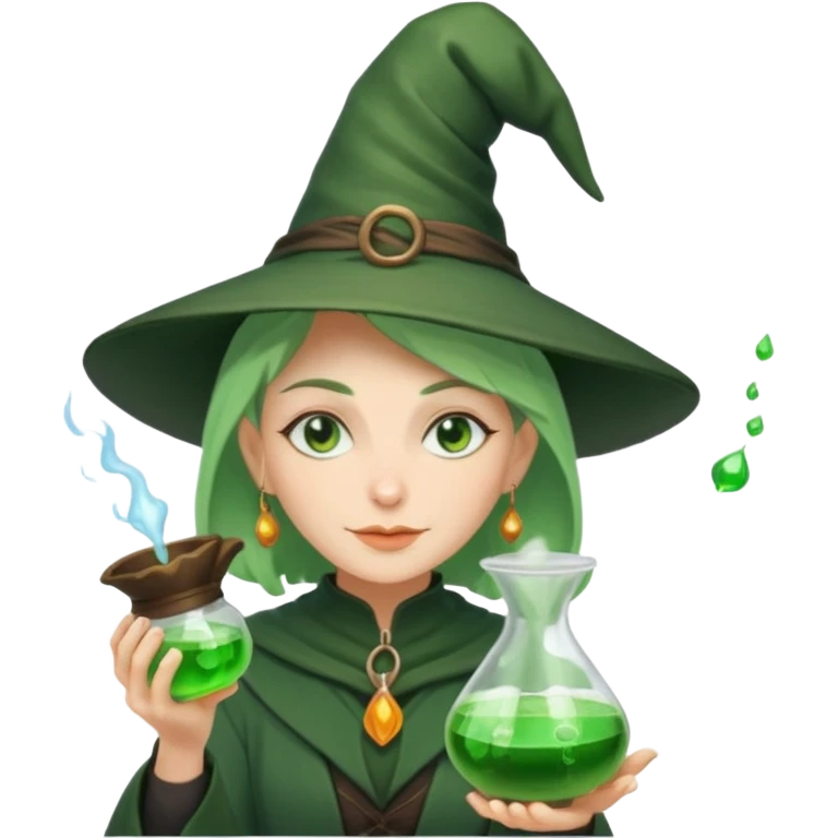 green witch cooking potion emoji