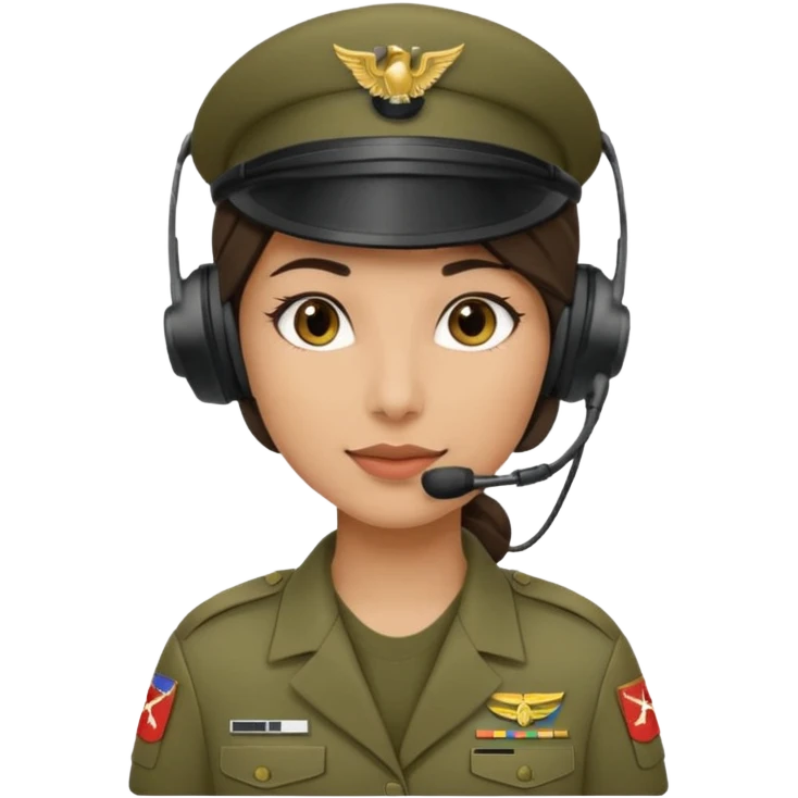 female military communications operator emoji