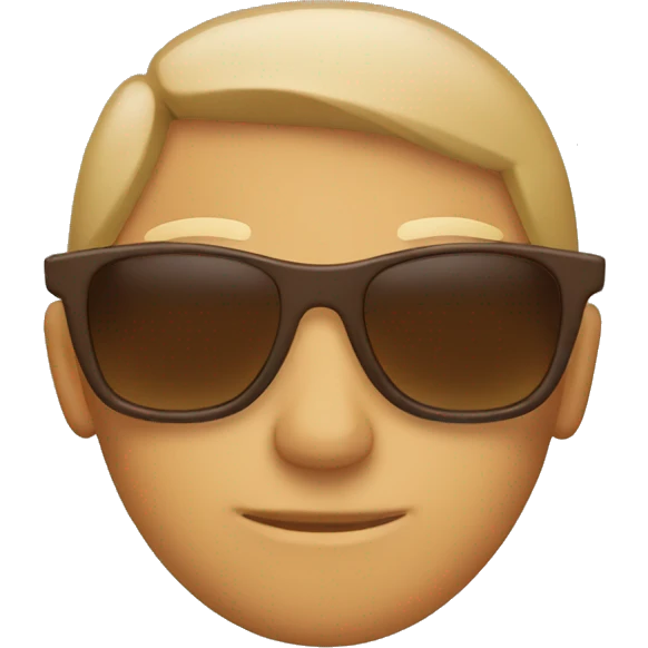 brown thin sunglasses emoji