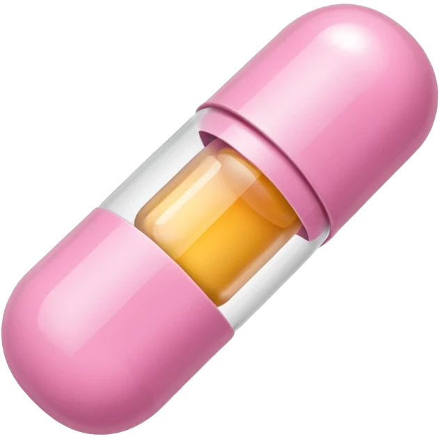 pink and white capsule emoji