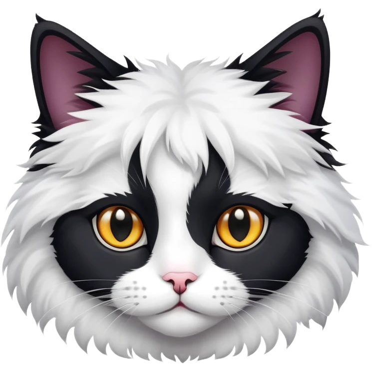 Black and white cat emoji