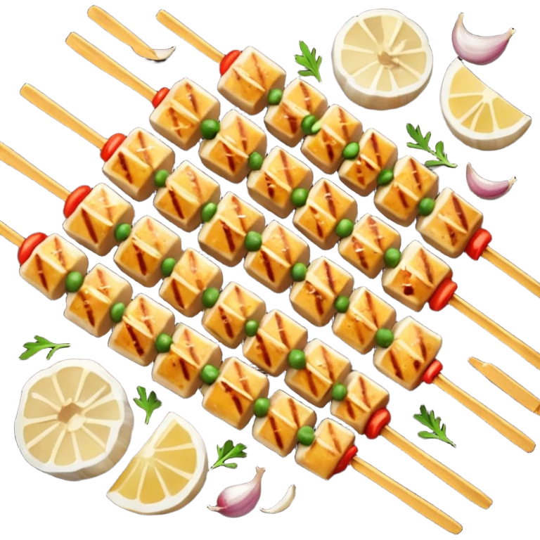 Garlic parm Chicken skewers emoji