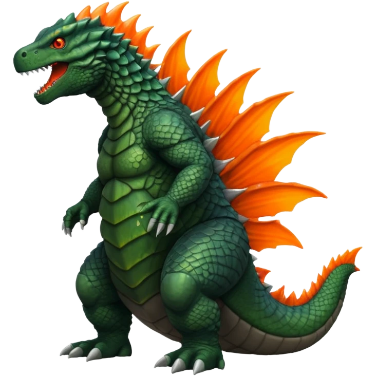Godzilla ready to fire emoji