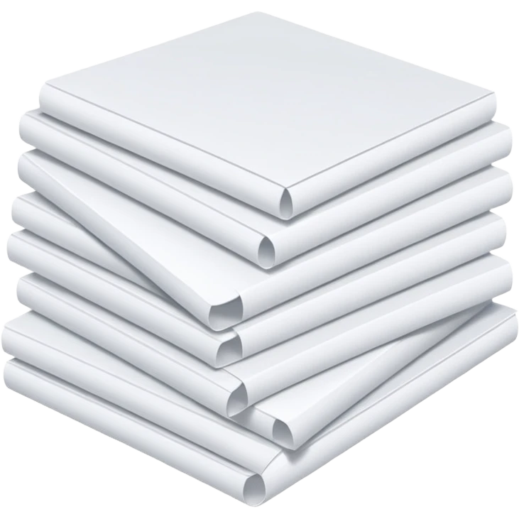 three white papers with text emoji