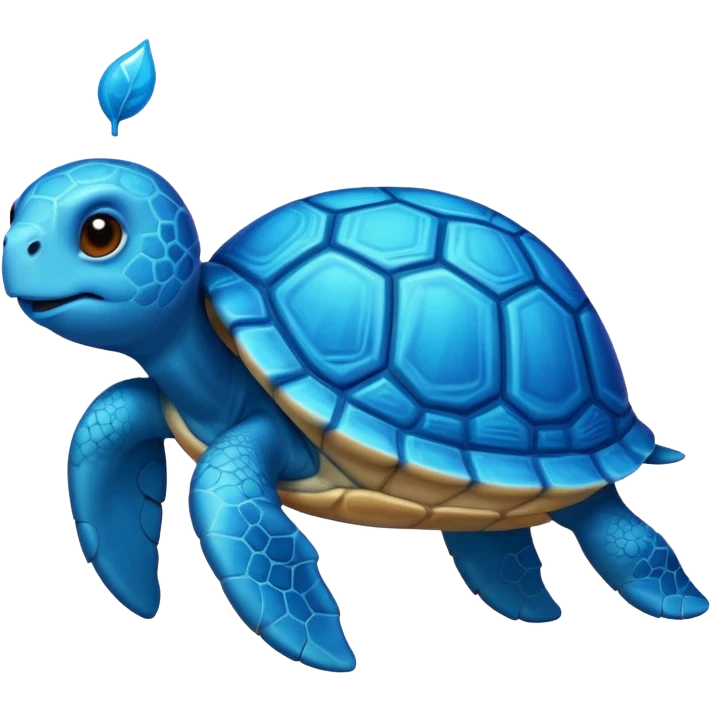 an apple-emoji blue turtle emoji