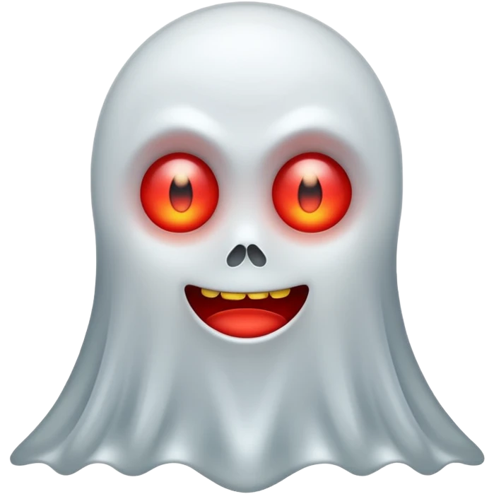 Creat an emoji of an evil ghost with red eyes emoji