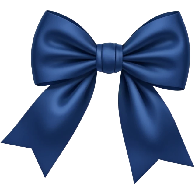 Navy blue bow emoji