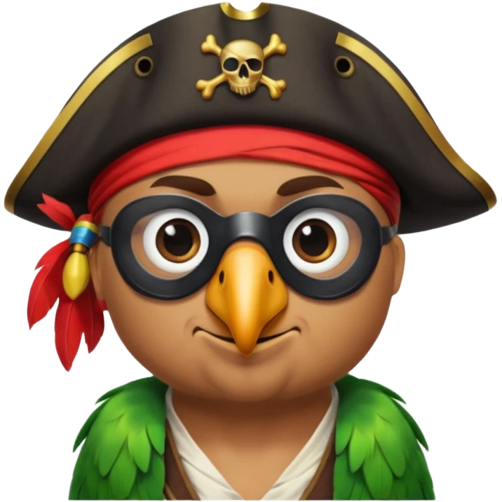pirate and parrot emoji