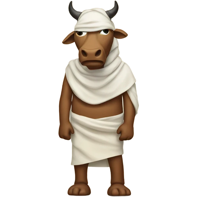 Mummy with a cow‘s head emoji
