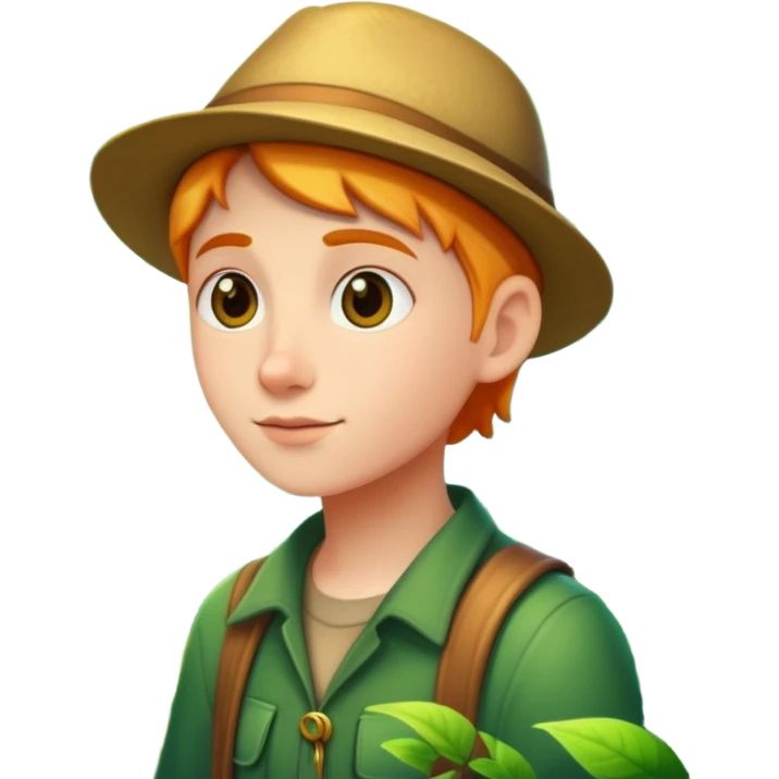 person exploring an enchanted forest emoji