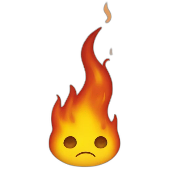 Emoji avec des yeux en flamme emoji
