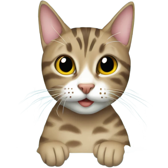 Tabby Cat in shower emoji