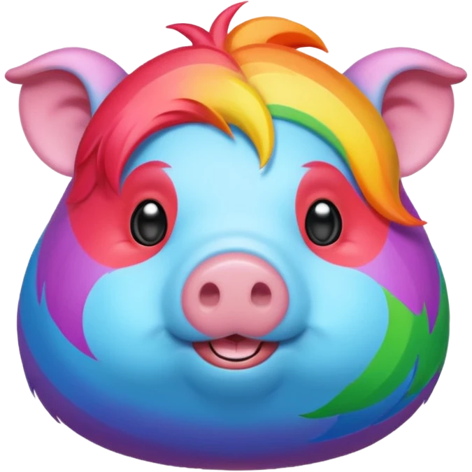 rainbow colored gunea pig emoji