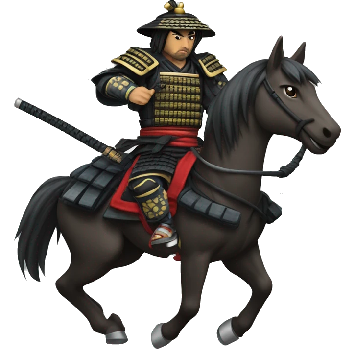 shogun samurai on wild wolf emoji