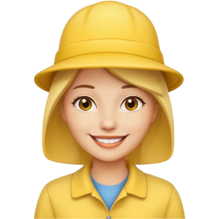 woman in yellow hat emoji
