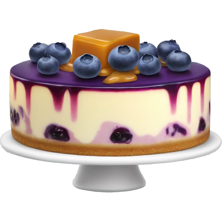 blueberry cheesecake with caramel  emoji