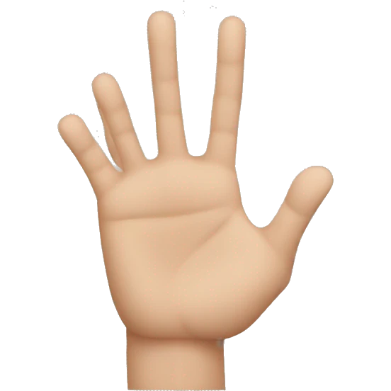 Hand with thumb ans annular down emoji