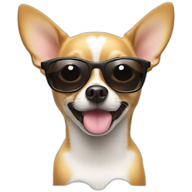 chihuahua with sunglasses emoji
