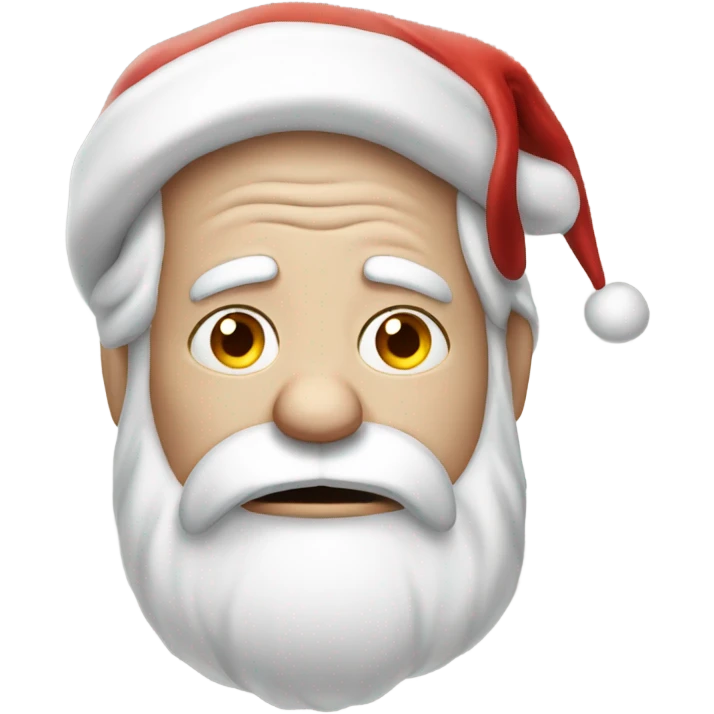 Stressed pale Santa  emoji