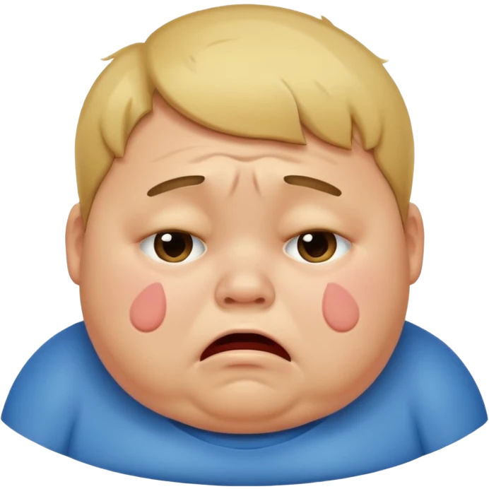 stinky smelly fat boy crying emoji
