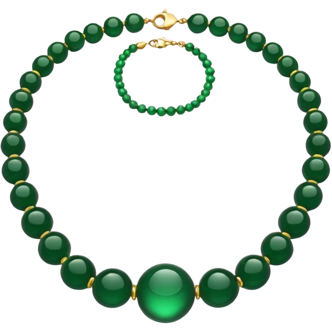 green necklace beads emoji