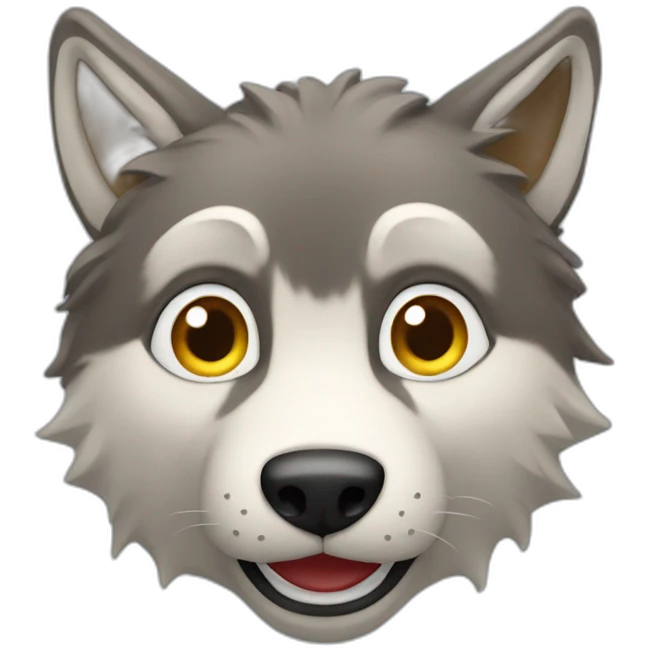 Chat sur un loup emoji