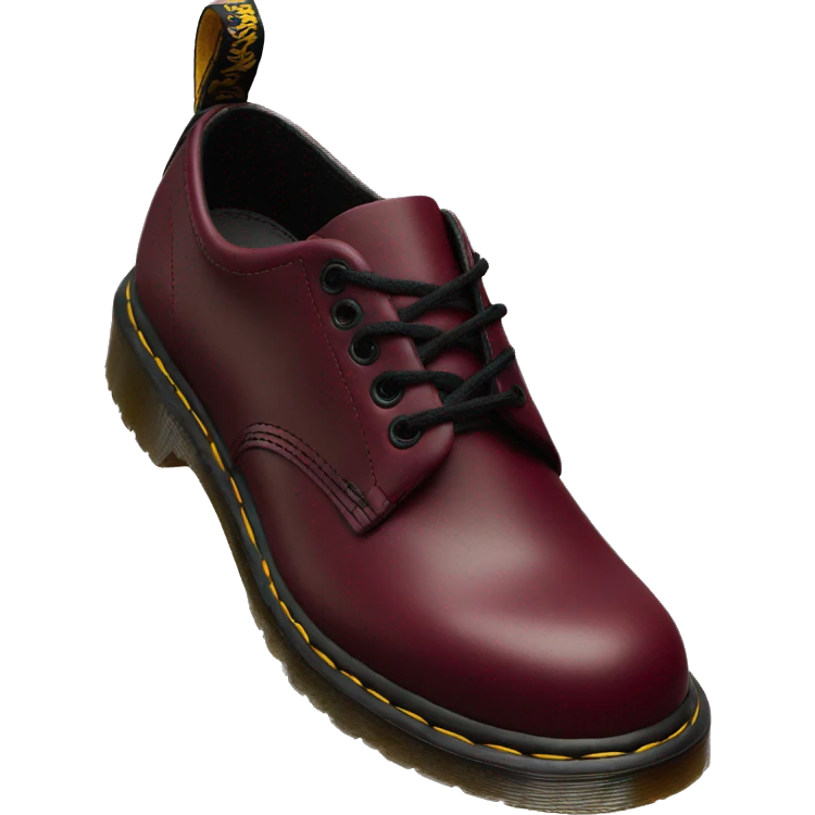 Platform Dr.martens in bordeaux red emoji