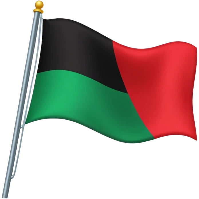 Bandeira vermelho preto e verde emoji