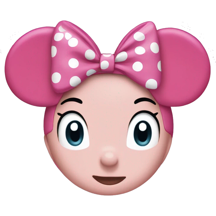Disney Minnie ears in pink  emoji