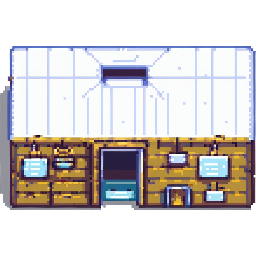cargo warehouse, pixel art style emoji