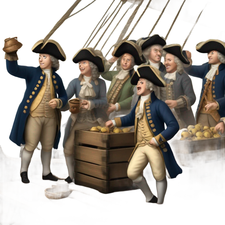 Boston tea party group emoji