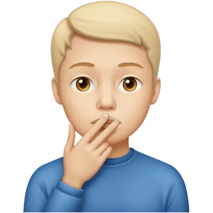 Silent face, shushing emoji