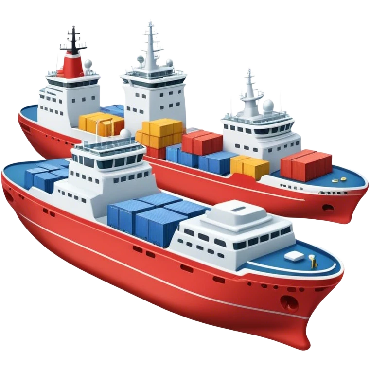 Five ship that transports ships emoji
