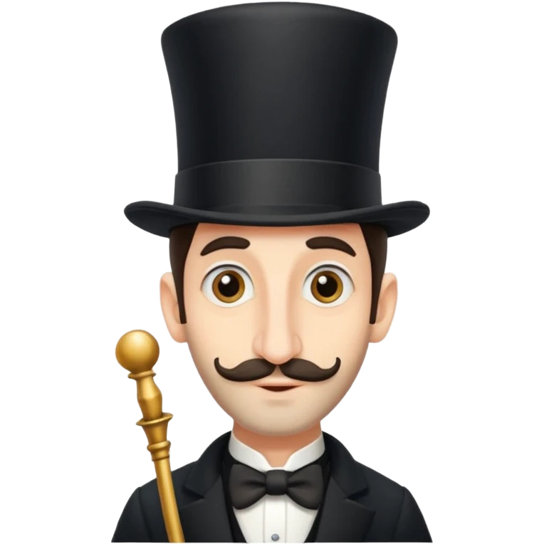Jewish man with long nose and a top hat emoji