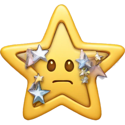 Hair clip with star  emoji