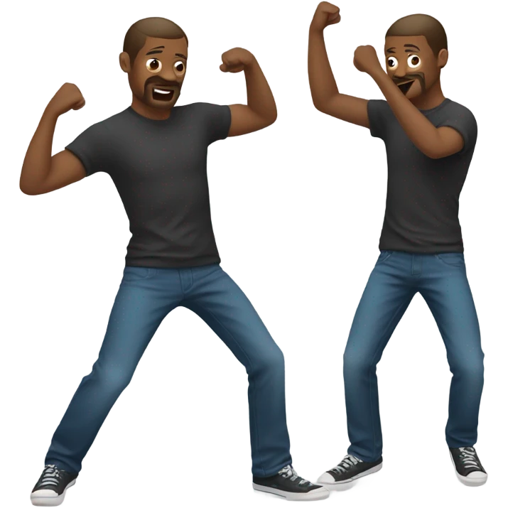 Man dabbing emoji