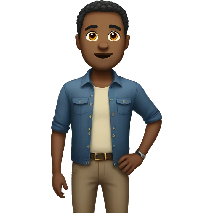 Man with heights emoji