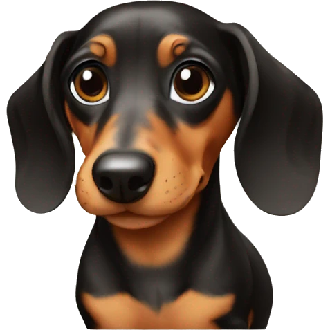dotted miniature dachshund emoji