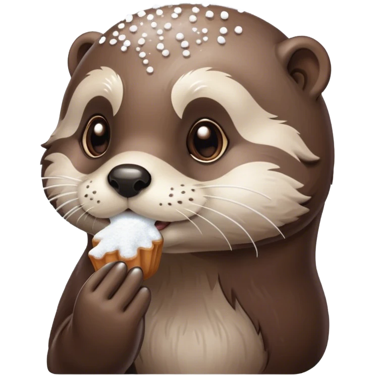 otter sniffing powdered sugar  emoji