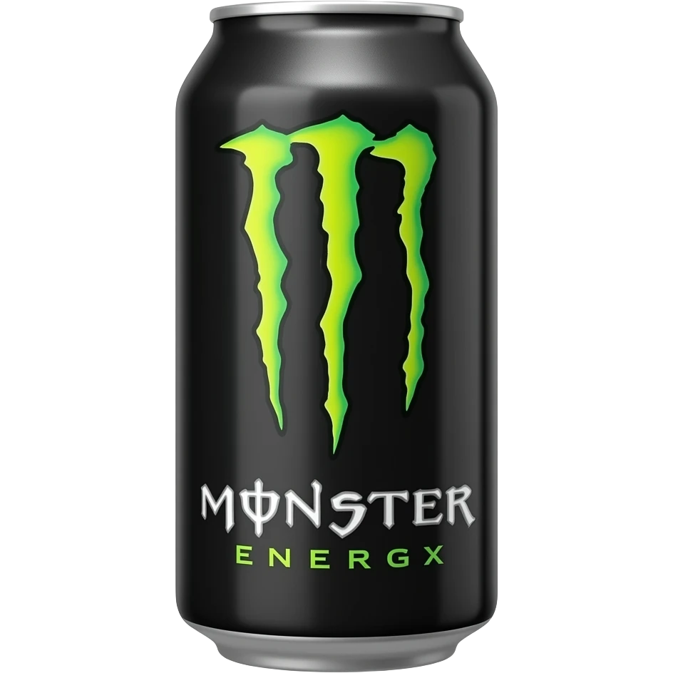 Energy drink monster metal bottle emoji