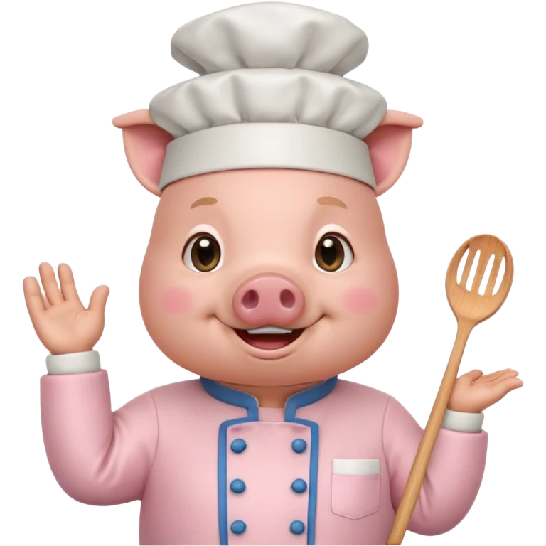 pink chef costume animal emoji