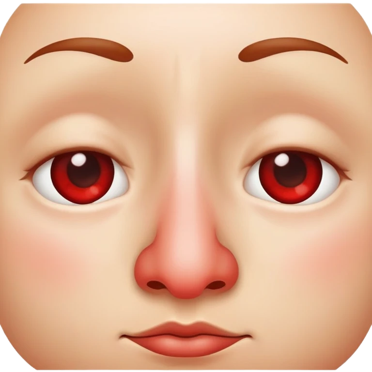 nose with redness under nostrils emoji