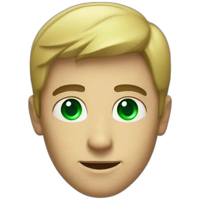 a man under the lights, an emerald in his eyes emoji