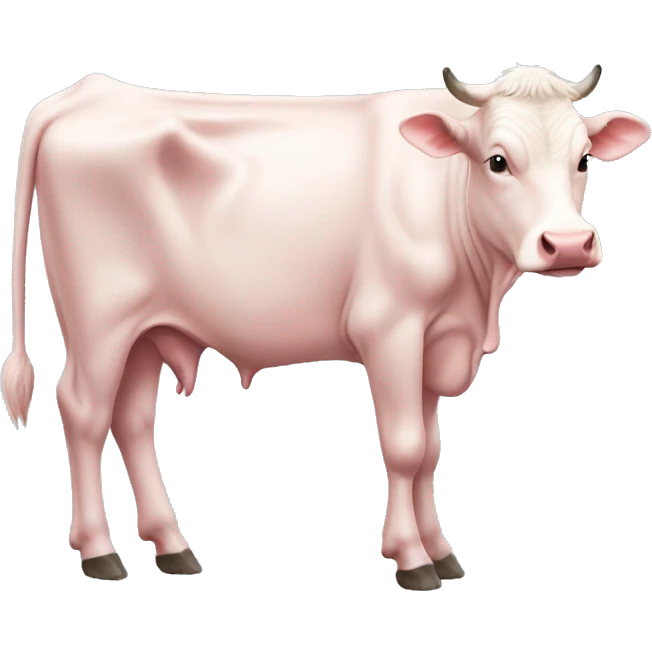 pale pink cow side view emoji