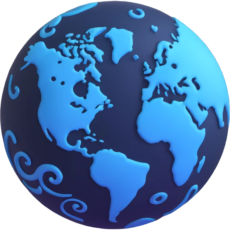 dark navy blue planet with swirls emoji