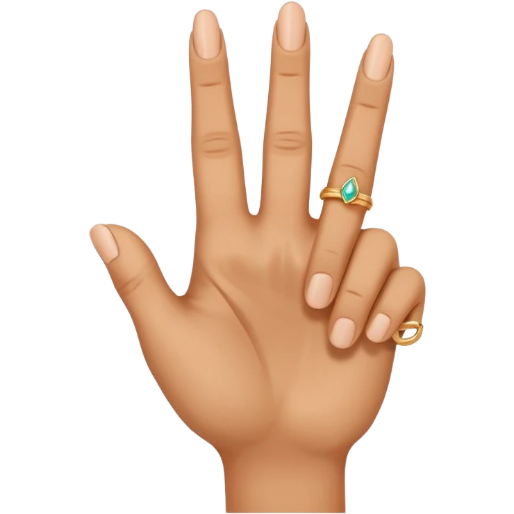 Hand with the middle finger and the ring finger crossing each other and make the pointer finger touch the thumb  emoji