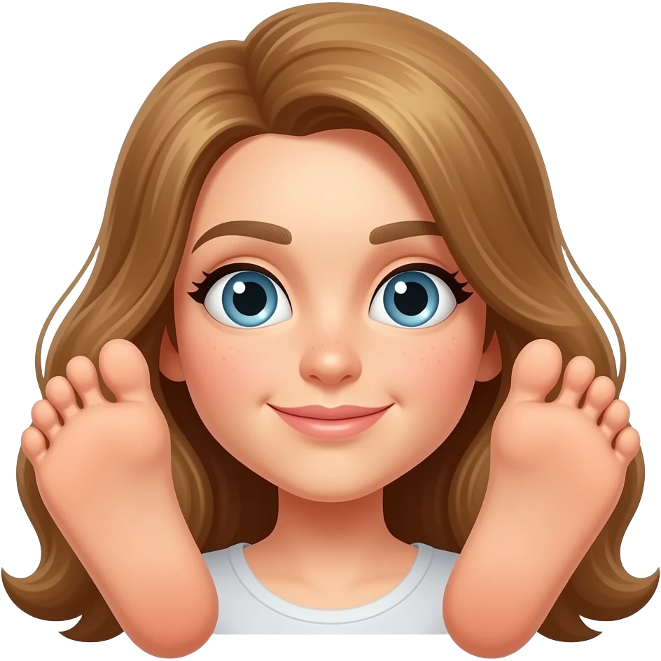 woman toes emoji